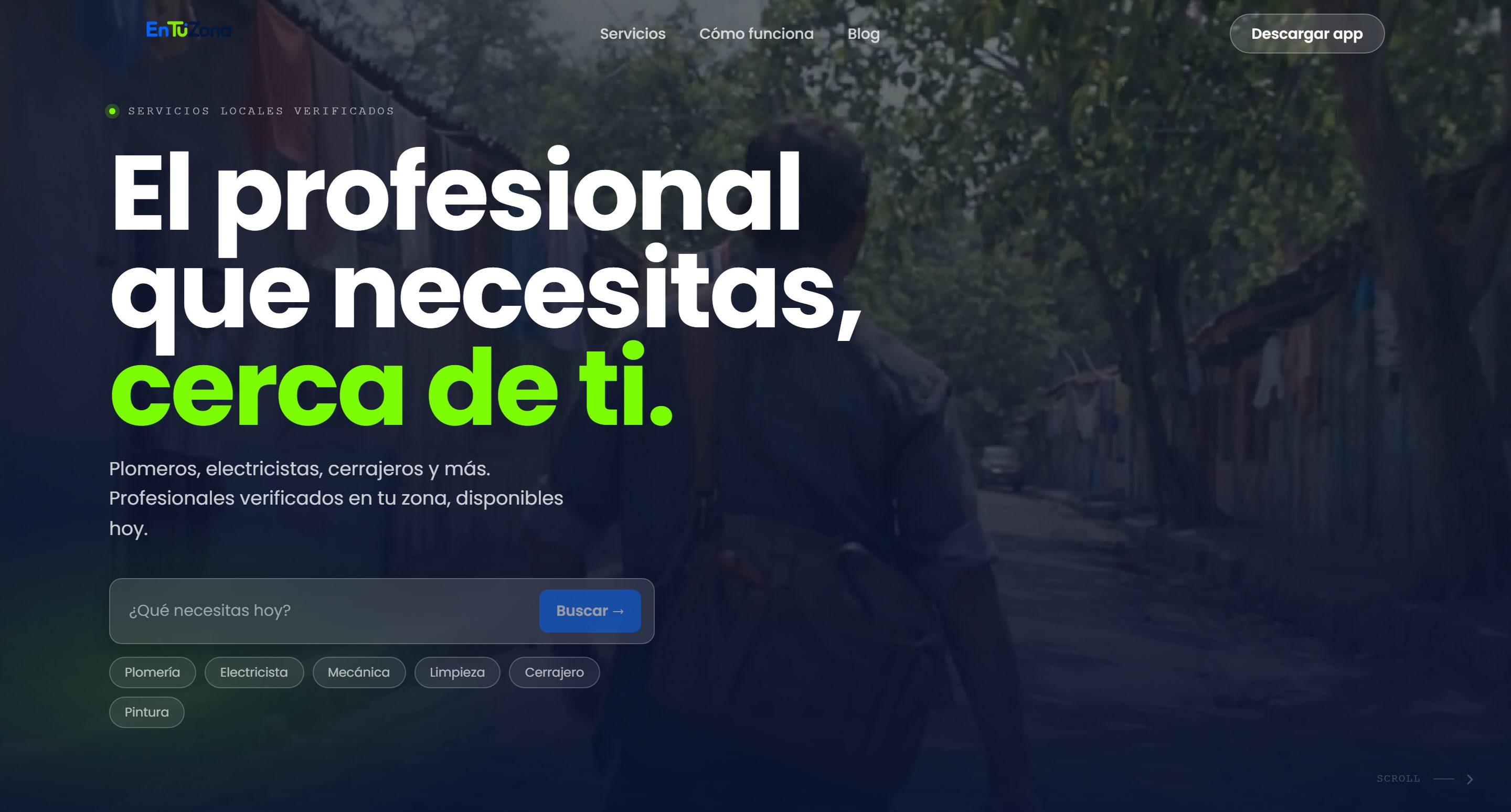 Sitio web de EnTuZona, proyecto de Mapple Agency