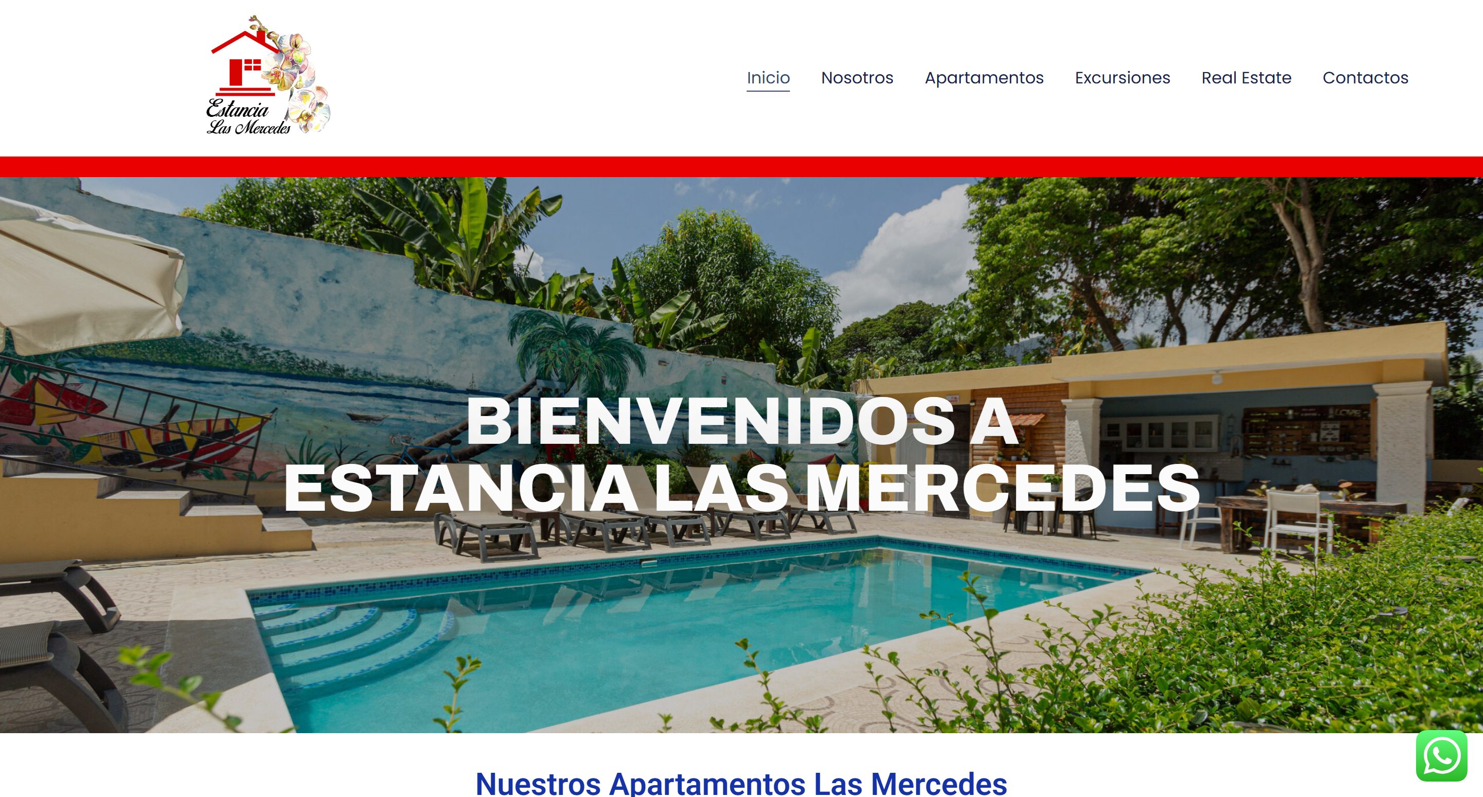 Sitio web de Estancia Las Mercedes, proyecto de Mapple Agency