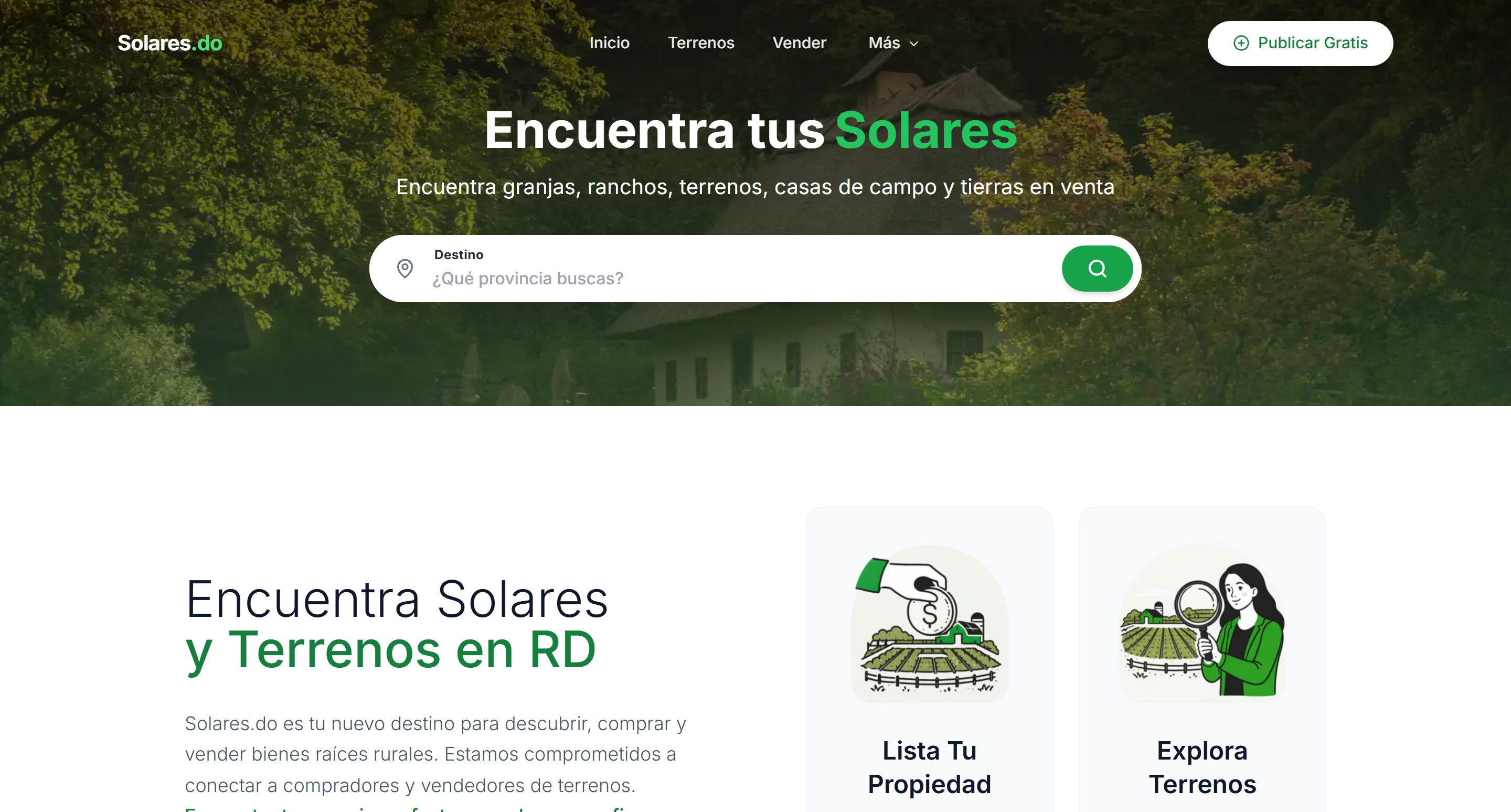 Sitio web de Solares.do, proyecto de Mapple Agency