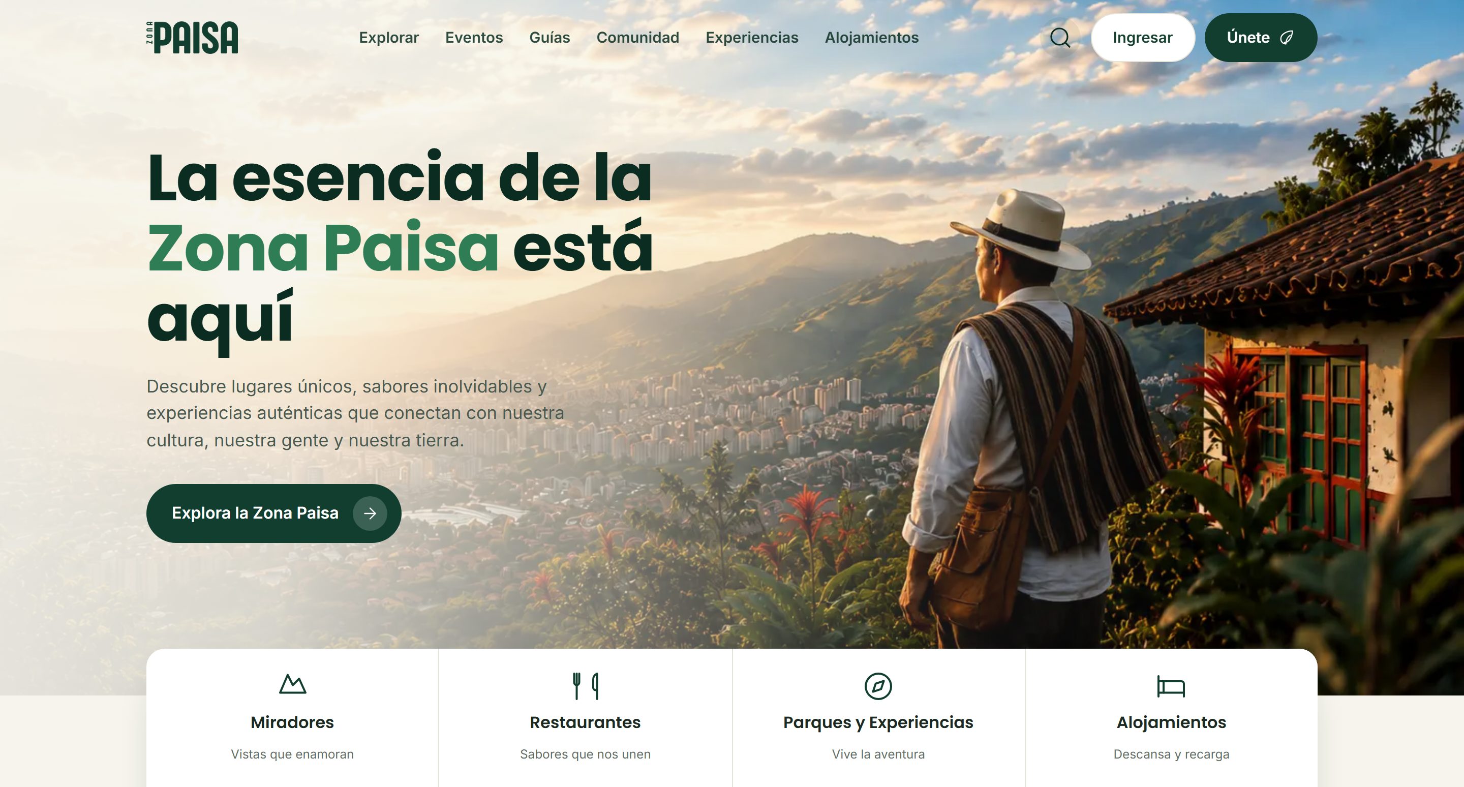 Sitio web de Zona Paisa, proyecto de Mapple Agency